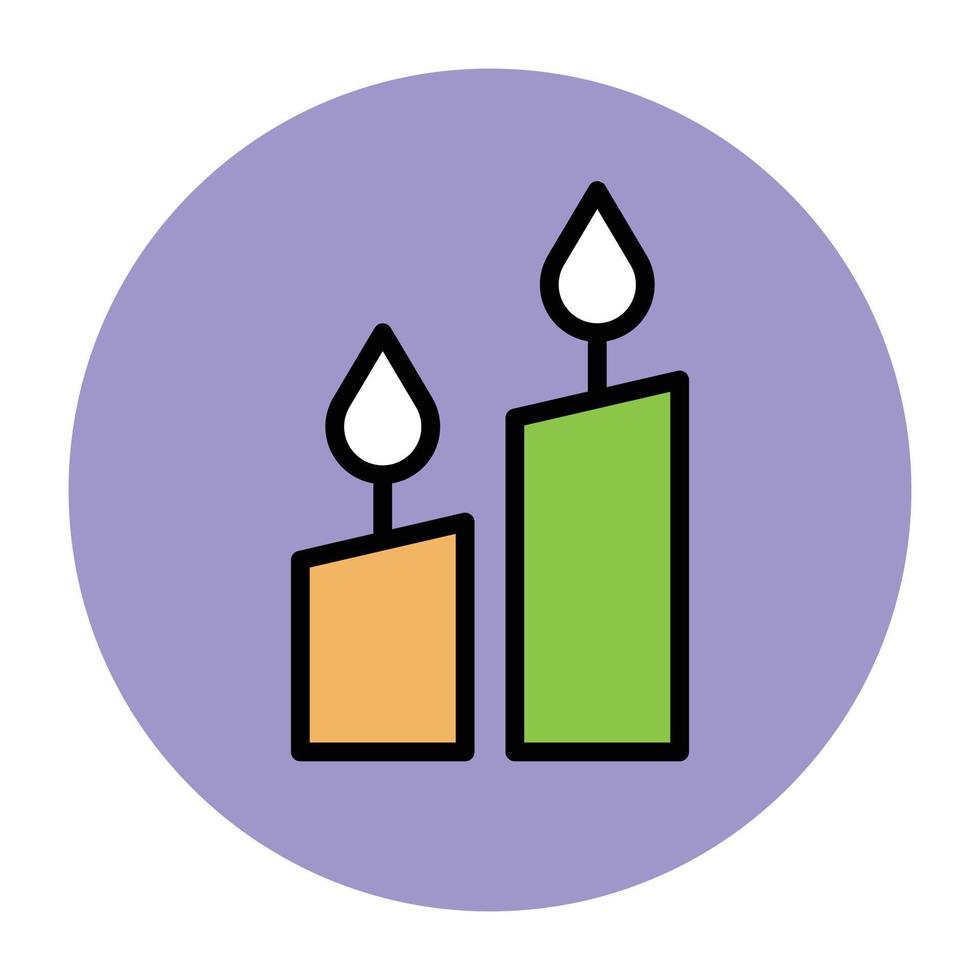 Trendy Candles Concepts vector