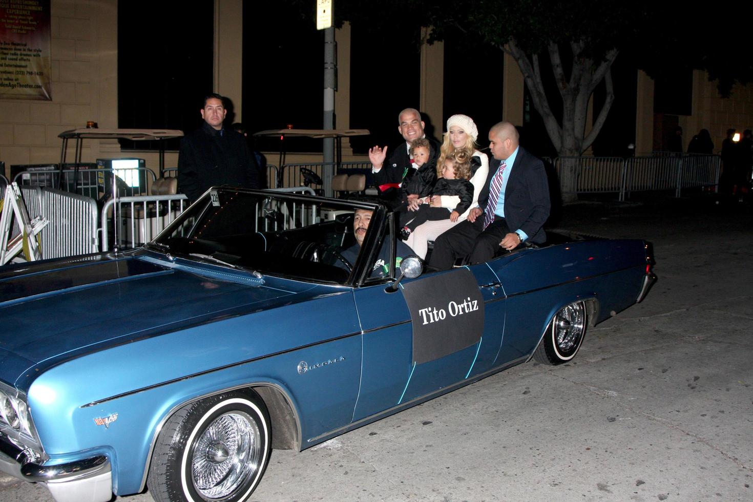 LOS ANGELES, NOV 28 -  Tito Ortiz, Jenna Jameson, their children Jesse and Journey arrives at the 2010 Hollywood Christmas Parade at Hollywood Boulevard on November 28, 2010 in Los Angeles, CA photo