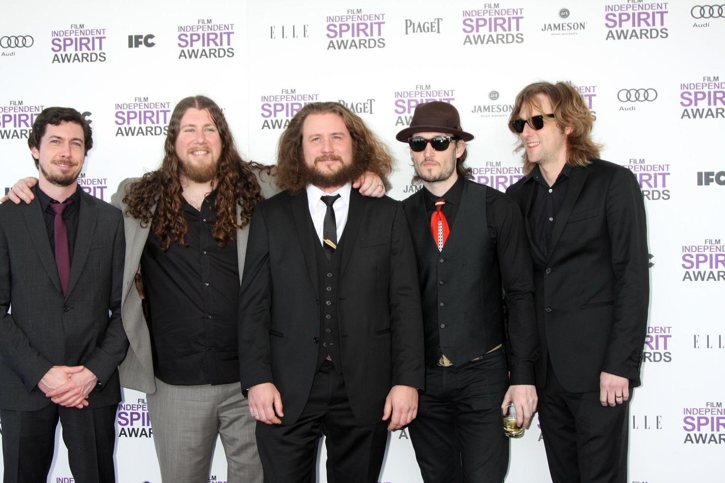 LOS ANGELES, FEB 25 -  My Morning Jacket arrives at the 2012 Film Independent Spirit Awards at the Beach on February 25, 2012 in Santa Monica, CA photo