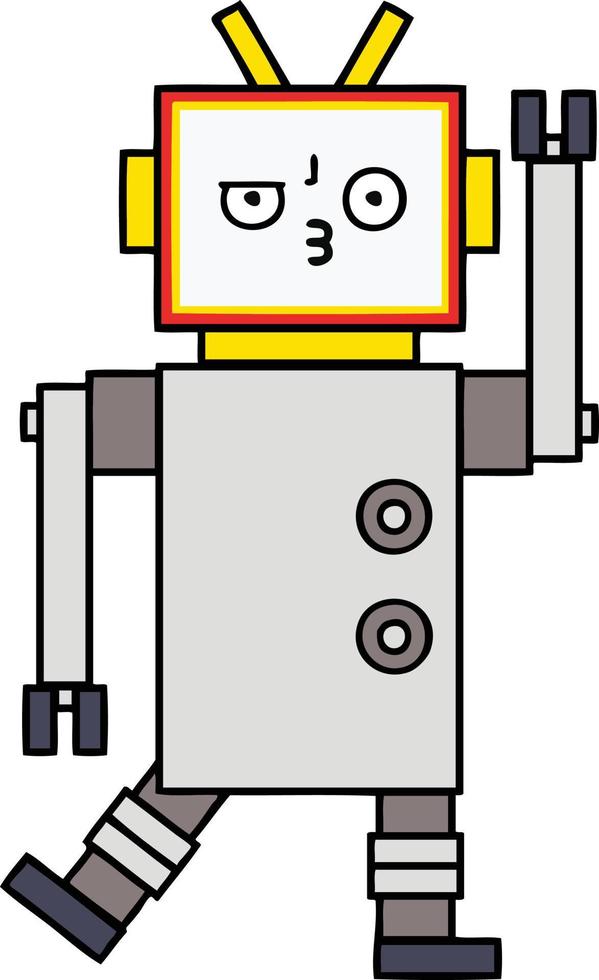 cute cartoon robot vector