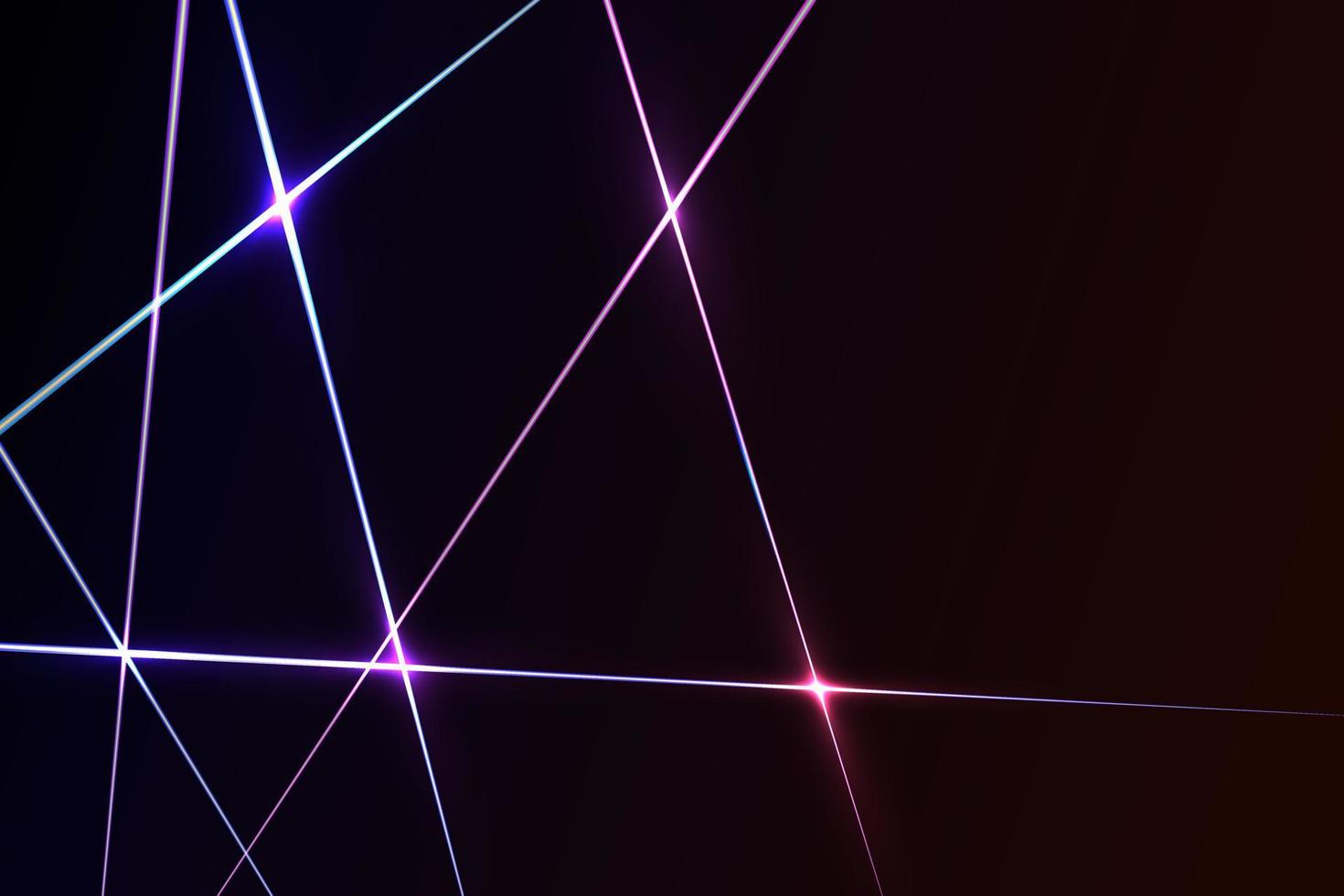 Intersecting glowing laser  security  beams on a dark background.Art design shine light ray.Laser field. vector