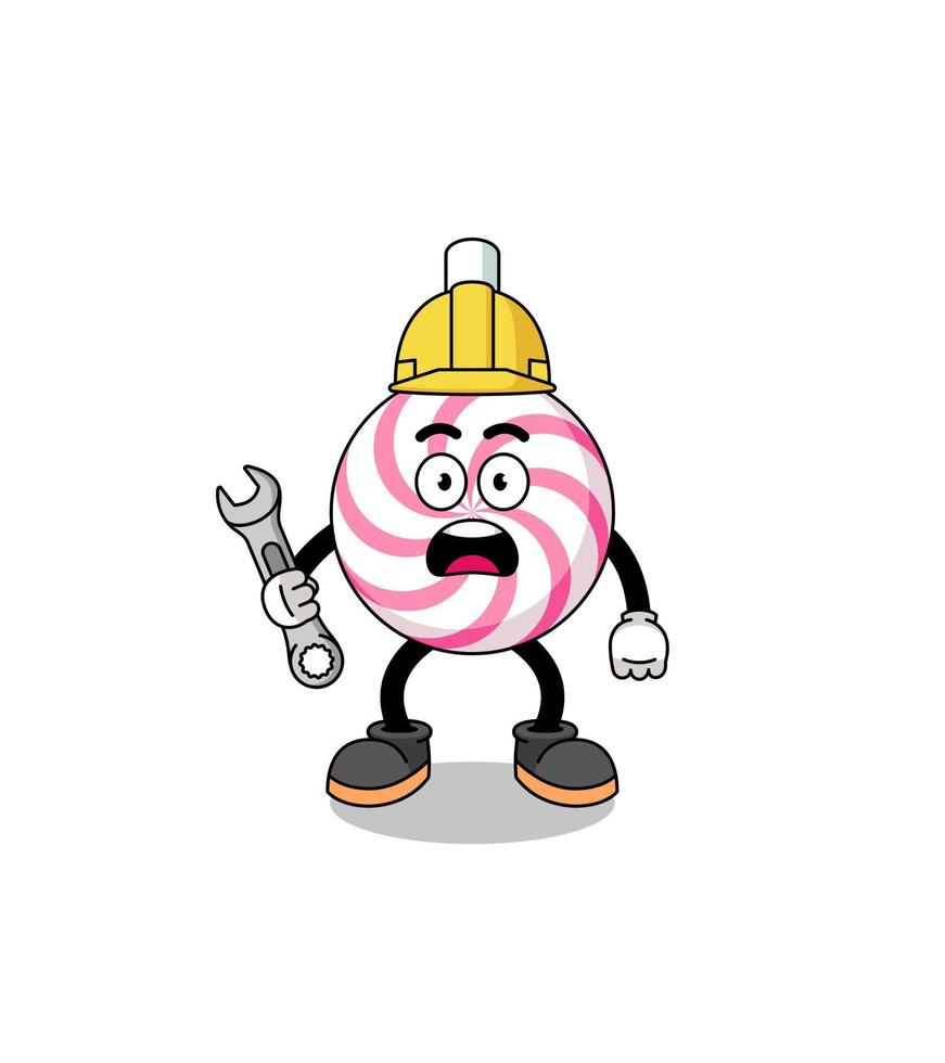 Character Illustration of lollipop spiral with 404 error vector