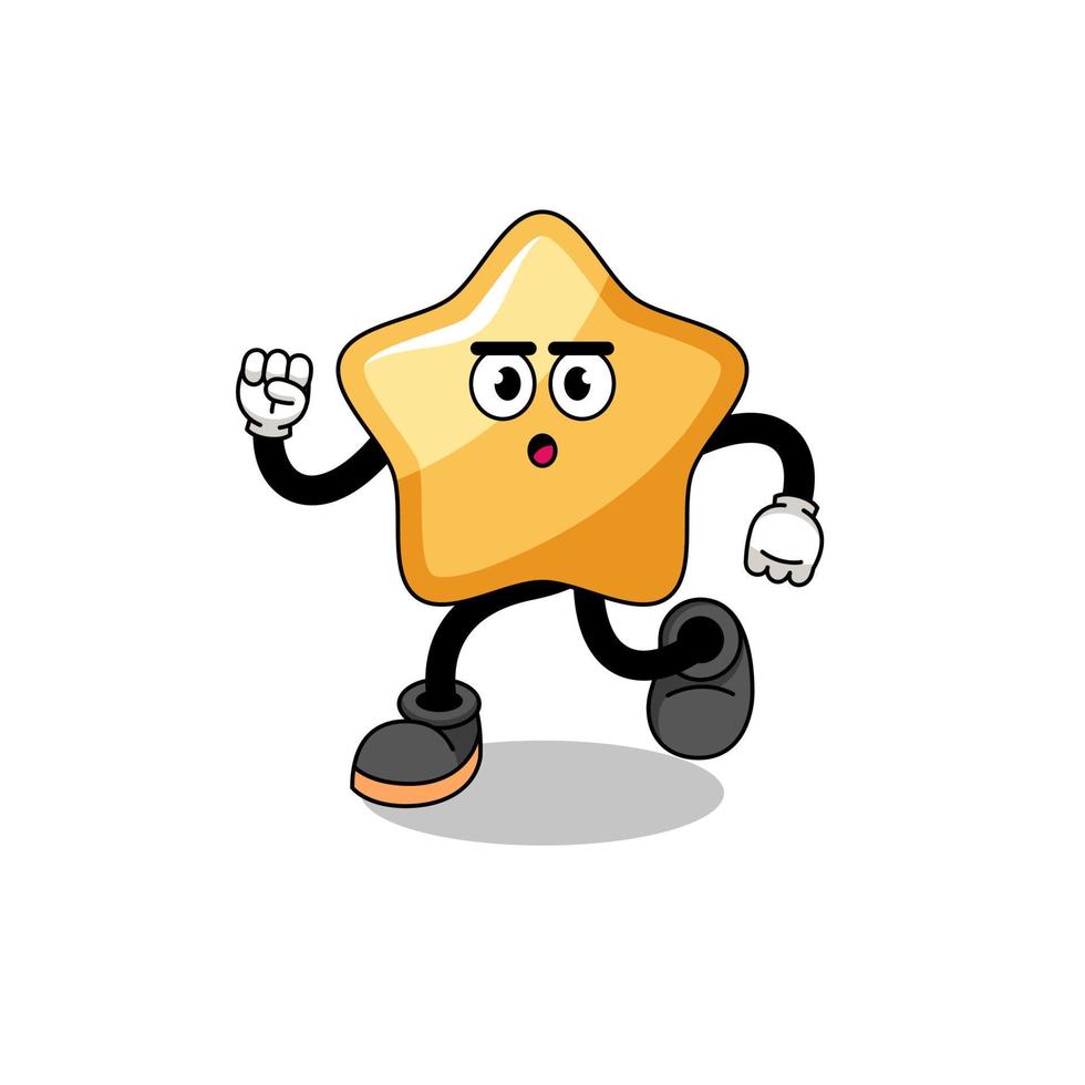 running star mascot illustration vector