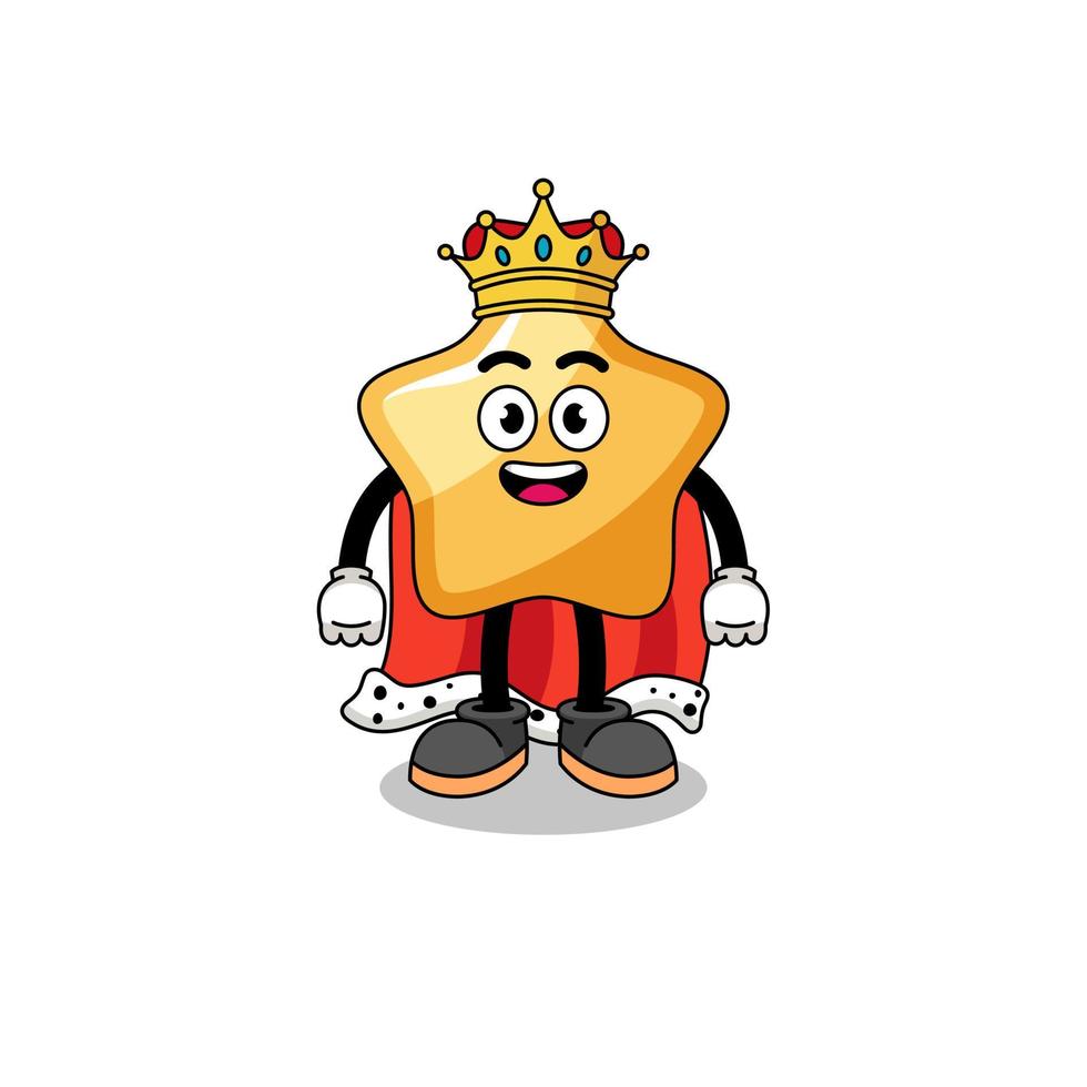 Mascot Illustration of star king vector