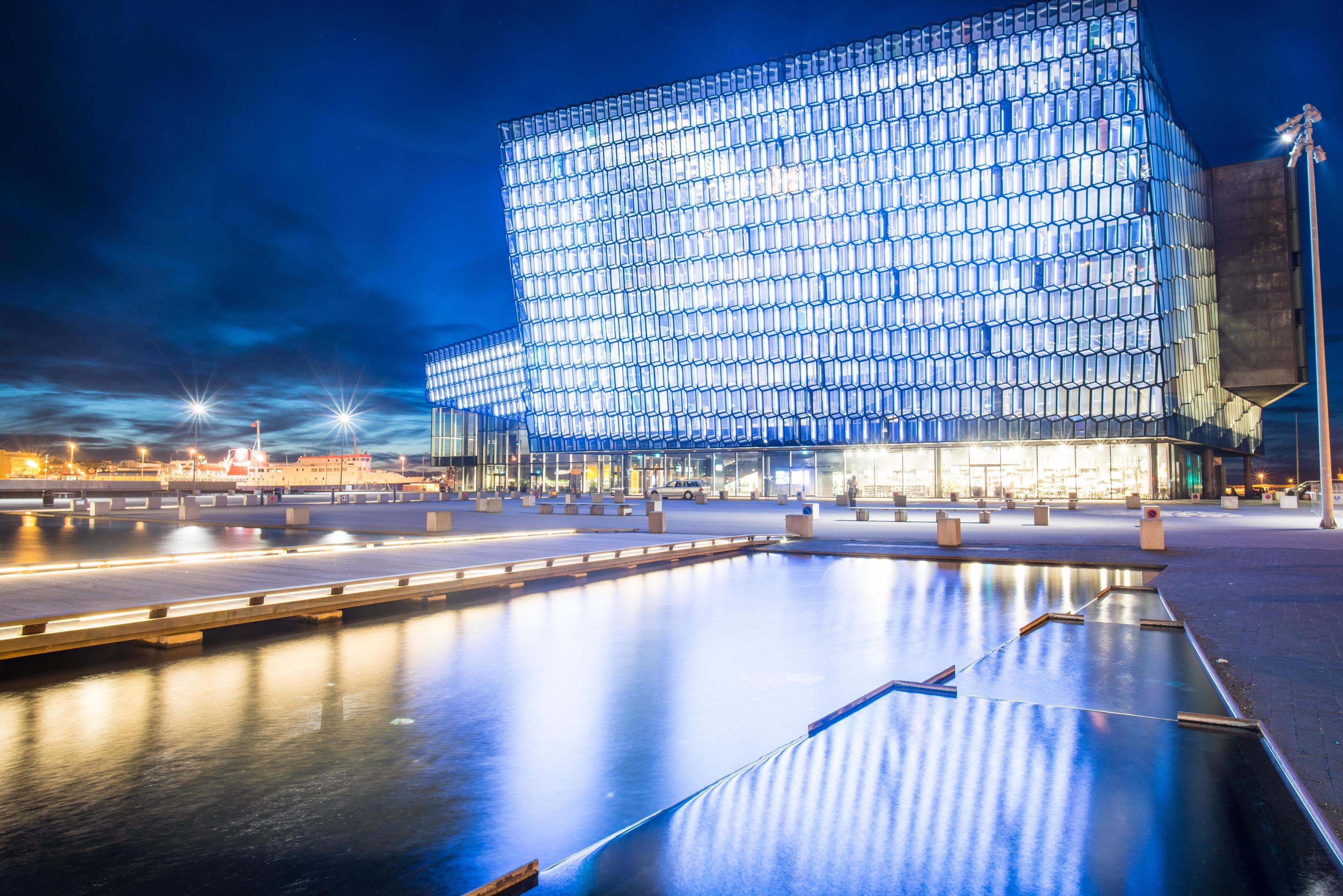 Reykjavik Iceland March 27 2016 Harpa Concert Hall One Of The Reykjavik Iceland March 27 2016 Harpa Concert Hall One Of The