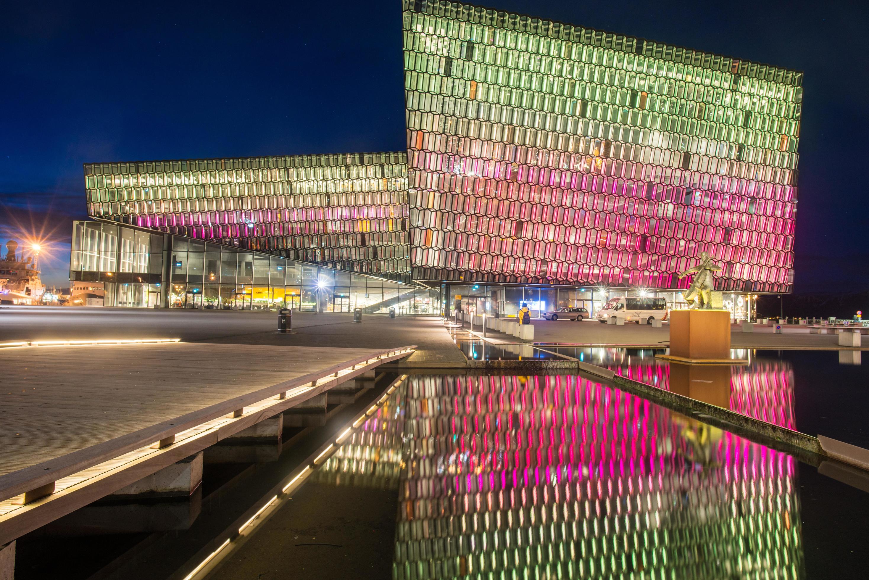 Reykjavik Iceland March 27 2016 View Of Harpa Concert Hall One Of Reykjavik Iceland March 27 2016 View Of Harpa Concert Hall One Of