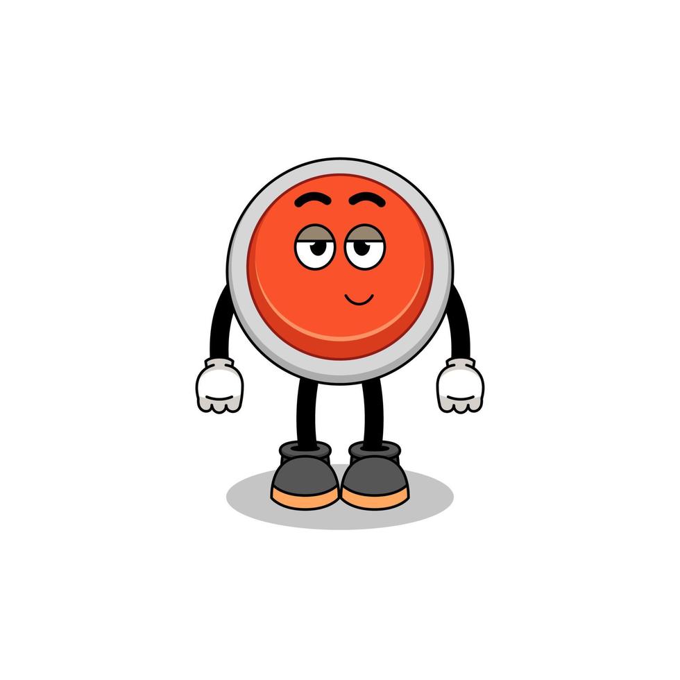 emergency button cartoon couple with shy pose vector