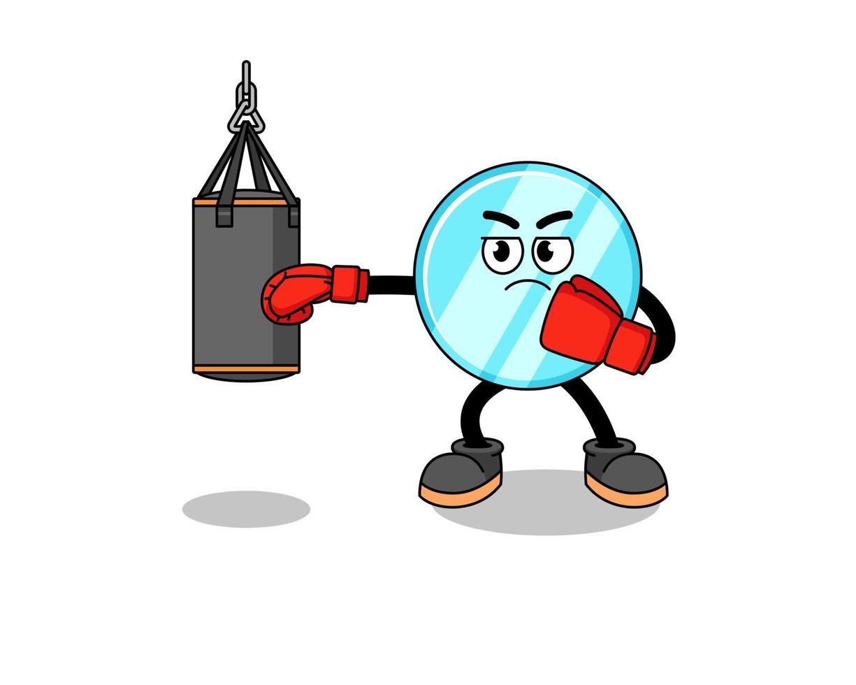 Illustration of mirror boxer vector