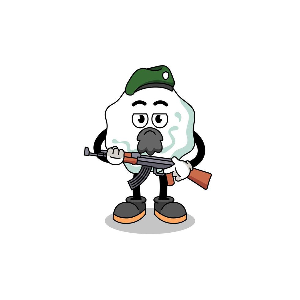 Character cartoon of chewing gum as a special force vector