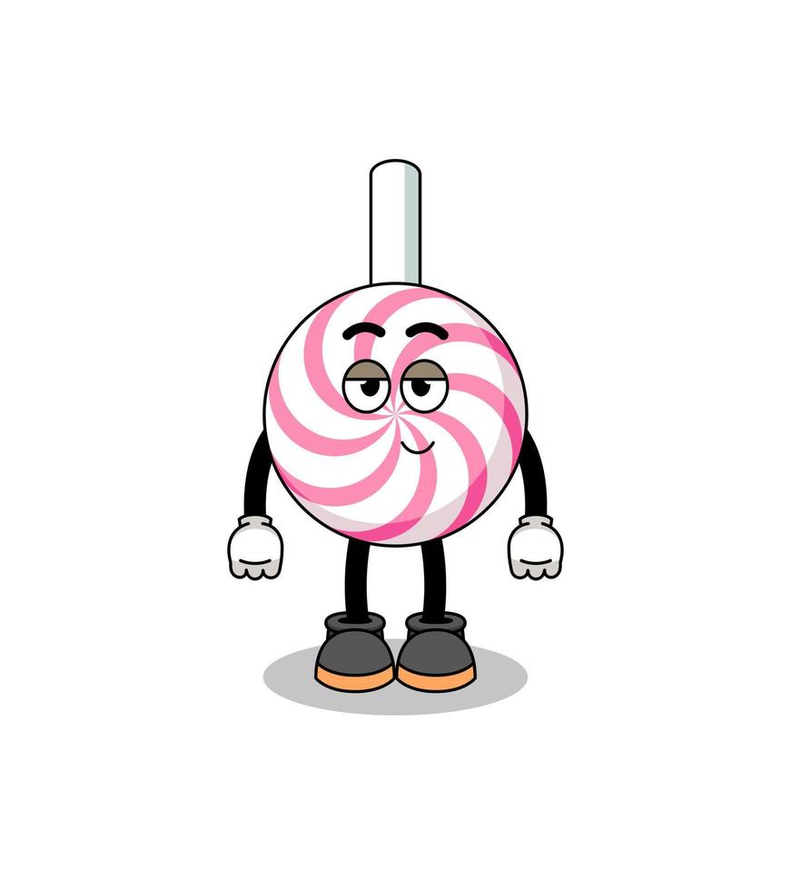 lollipop spiral cartoon couple with shy pose vector