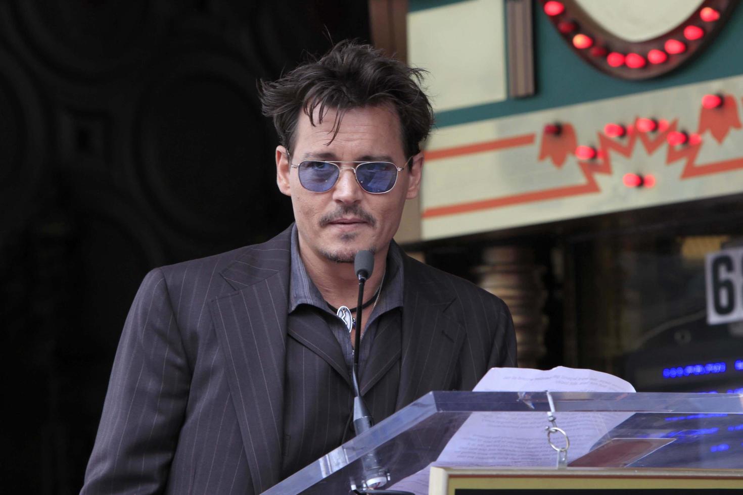 LOS ANGELES, JUN 24 -  Johnny Depp at the Jerry Bruckheimer Star on the Hollywood Walk of Fame at the El Capitan Theater on June 24, 2013 in Los Angeles, CA photo