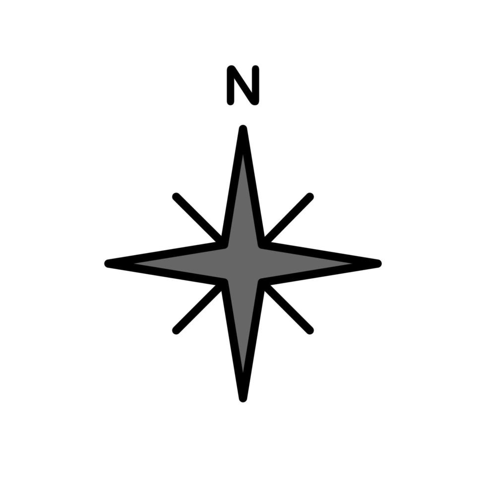 Illustration Vector Graphic of Compass Icon Design