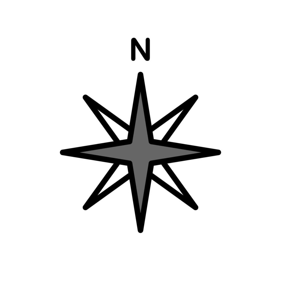 Illustration Vector Graphic of Compass Icon Design