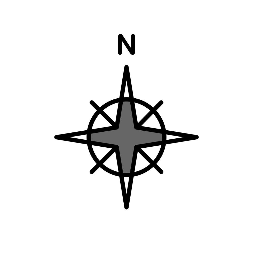 Illustration Vector Graphic of Compass Icon Design