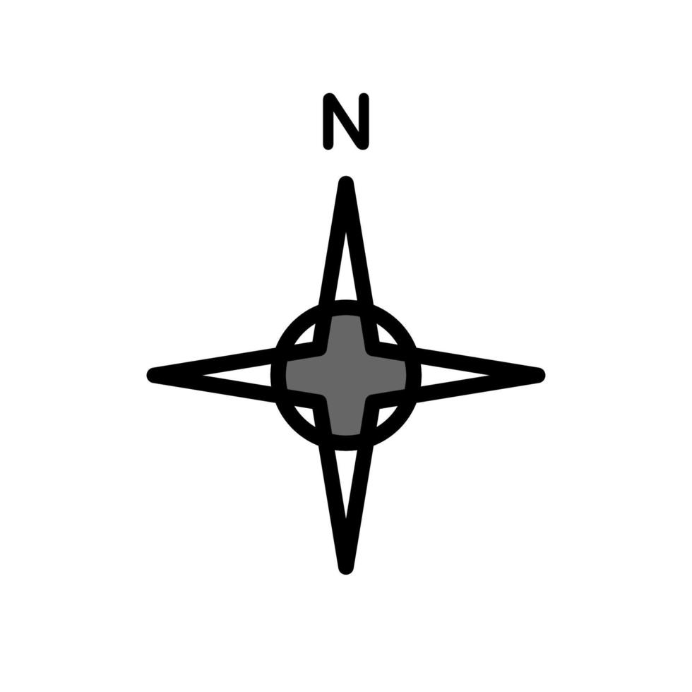 Illustration Vector Graphic of Compass Icon Design