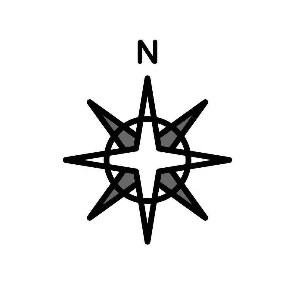 Illustration Vector Graphic of Compass Icon Design