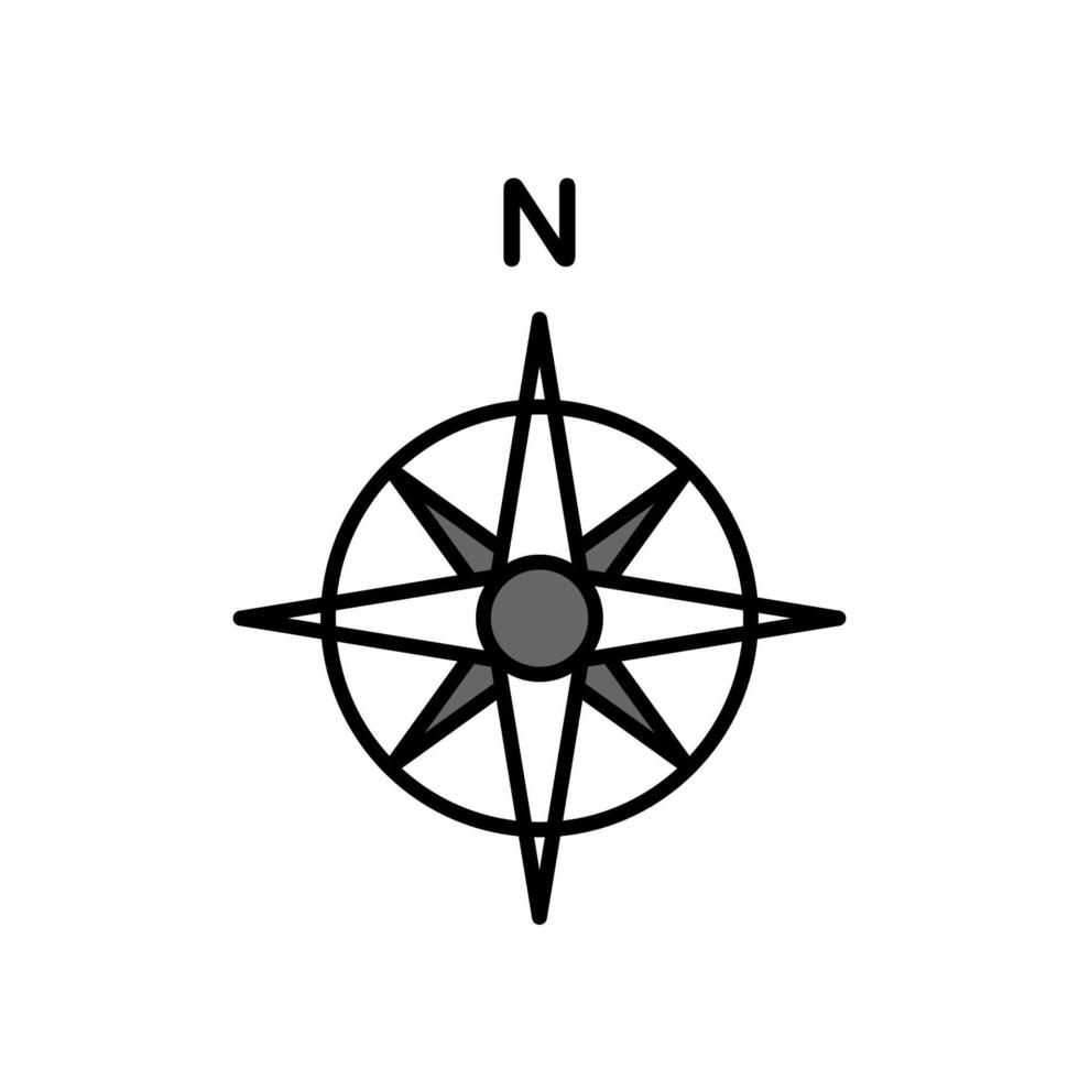 Illustration Vector Graphic of Compass Icon Design