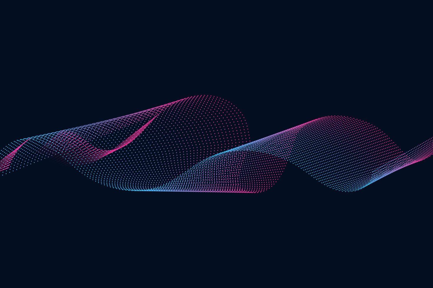 Sound wave illustration on a dark background. Abstract blue digital equalizer indicators. vector