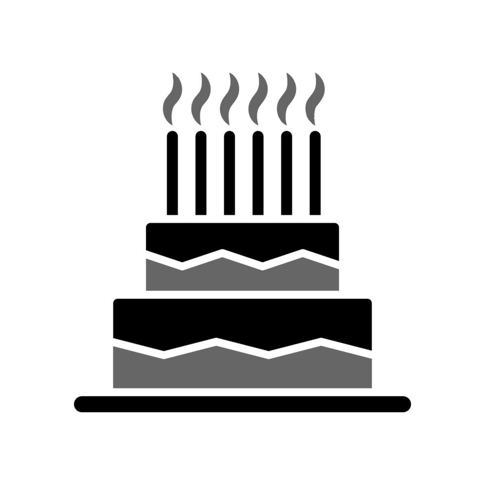 ilustración vectorial gráfico del icono de pastel de cumpleaños vector