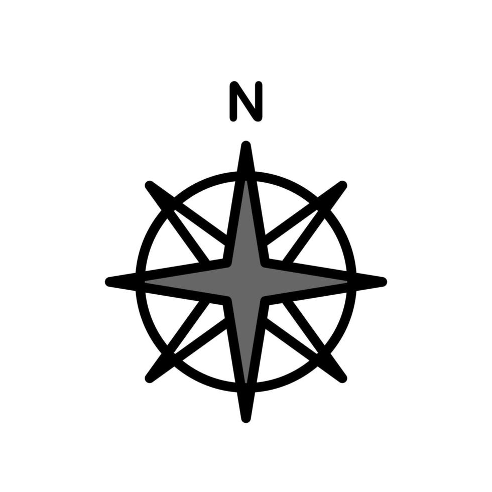 Illustration Vector Graphic of Compass Icon Design