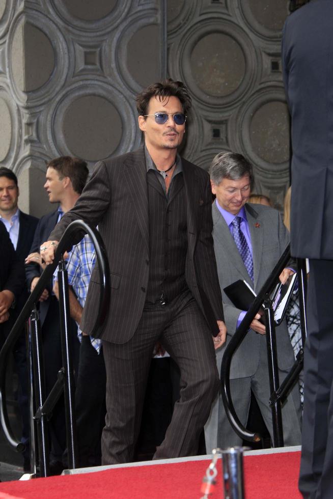 LOS ANGELES, JUN 24 -  Johnny Depp at the Jerry Bruckheimer Star on the Hollywood Walk of Fame at the El Capitan Theater on June 24, 2013 in Los Angeles, CA photo
