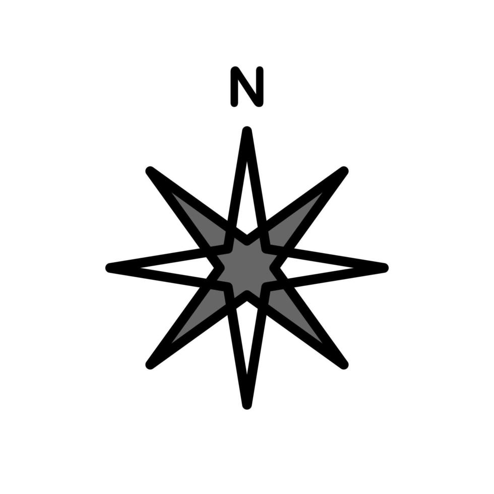 Illustration Vector Graphic of Compass Icon Design