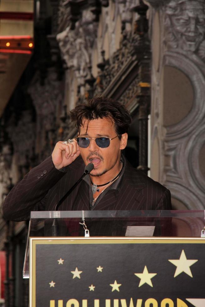 LOS ANGELES, JUN 24 -  Johnny Depp at the Jerry Bruckheimer Star on the Hollywood Walk of Fame at the El Capitan Theater on June 24, 2013 in Los Angeles, CA photo
