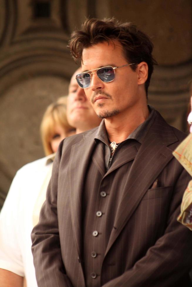 LOS ANGELES, JUN 24 -  Johnny Depp at the Jerry Bruckheimer Star on the Hollywood Walk of Fame at the El Capitan Theater on June 24, 2013 in Los Angeles, CA photo