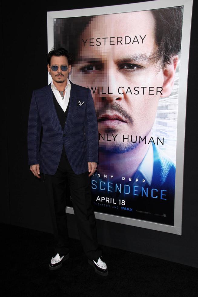 LOS ANGELES, APR 10 -  Johnny Depp at the Transcendence Premiere at Village Theater on April 10, 2014 in Westwood, CA photo
