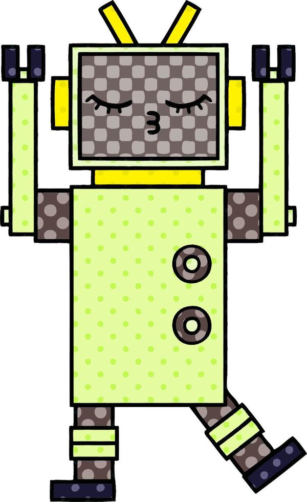 comic book style cartoon robot vector