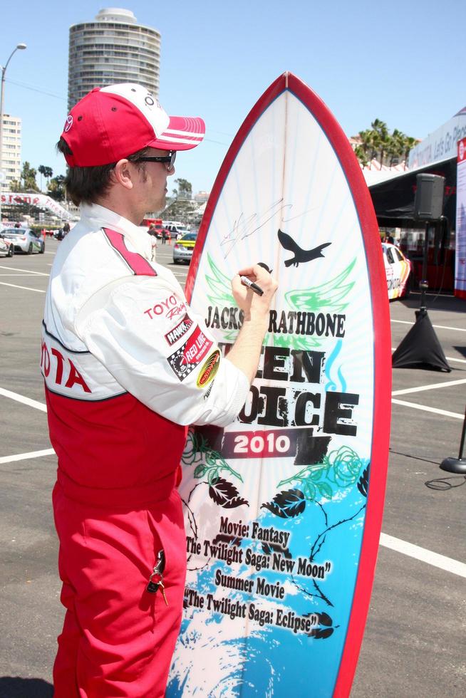 LOS ANGELES, APR 9 -  Jackson Rathbone at the Toyota ProCeleb Race Press Day 2013 at the Toyoto Grand Prix Circuit on April 9, 2013 in Long Beach, CA photo