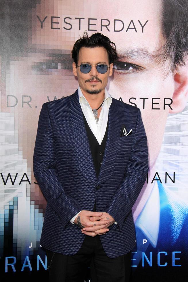 LOS ANGELES, APR 10 -  Johnny Depp at the Transcendence Premiere at Village Theater on April 10, 2014 in Westwood, CA photo