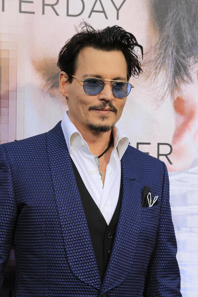 LOS ANGELES, APR 10 -  Johnny Depp at the Transcendence Premiere at Village Theater on April 10, 2014 in Westwood, CA photo
