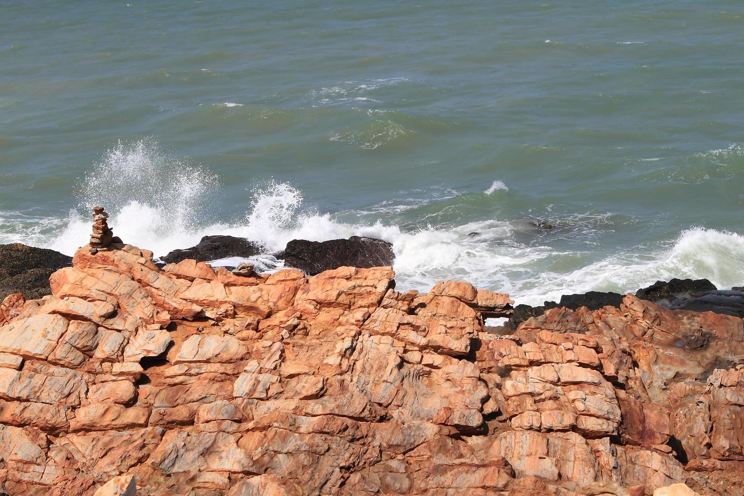 Stones on the tropical beach photo