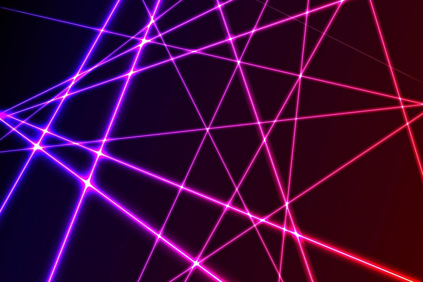 Intersecting glowing laser  security  beams on a dark background.Art design shine light ray.Laser field. vector