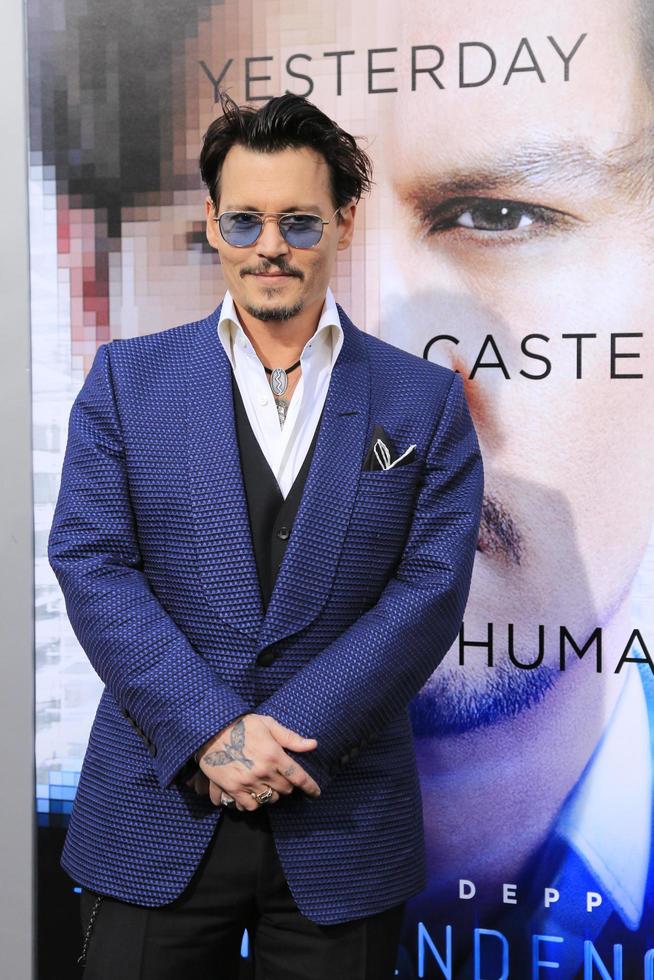 LOS ANGELES, APR 10 -  Johnny Depp at the Transcendence Premiere at Village Theater on April 10, 2014 in Westwood, CA photo