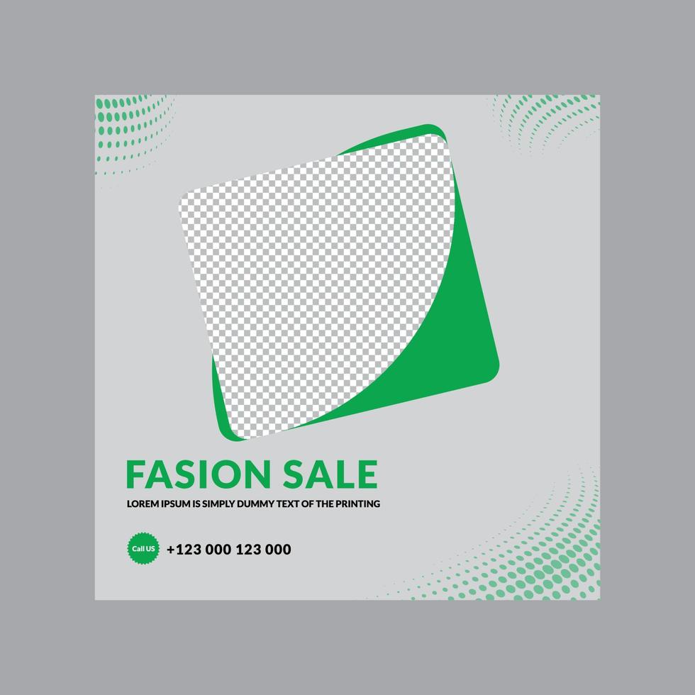 Fasion sale social media banner vector
