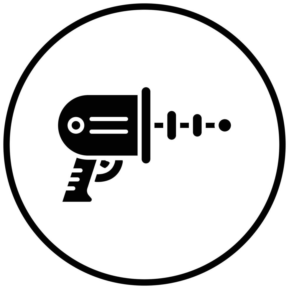 estilo de icono de pistola espacial vector