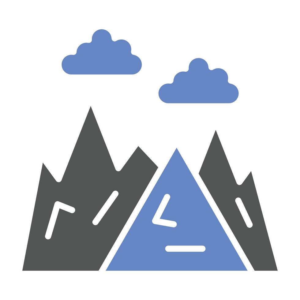 estilo de icono de montaña salvaje vector