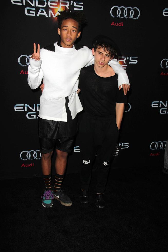 LOS ANGELES, OCT 28 -  Jaden Smith, Moises Arias at the Ender s Game Los Angeles Premiere at TCL Chinese Theater on October 28, 2013 in Los Angeles, CA photo