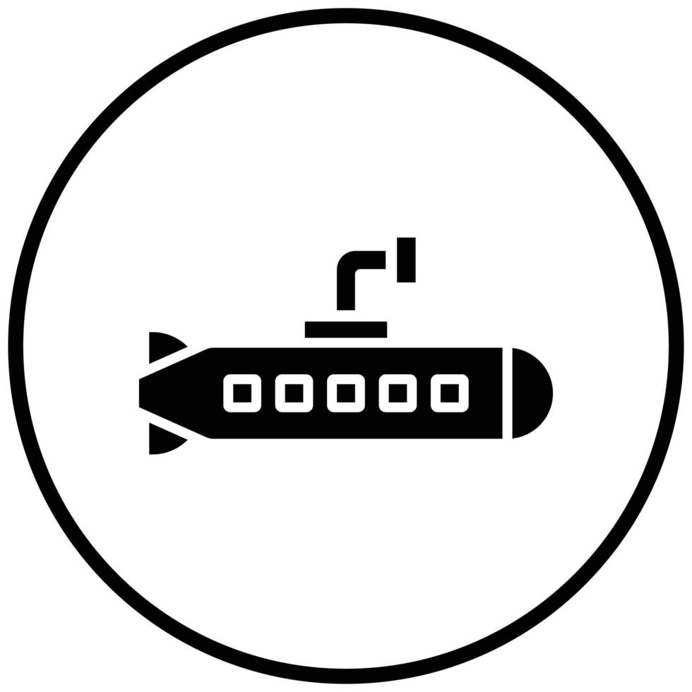 Army Submarine Icon Style vector