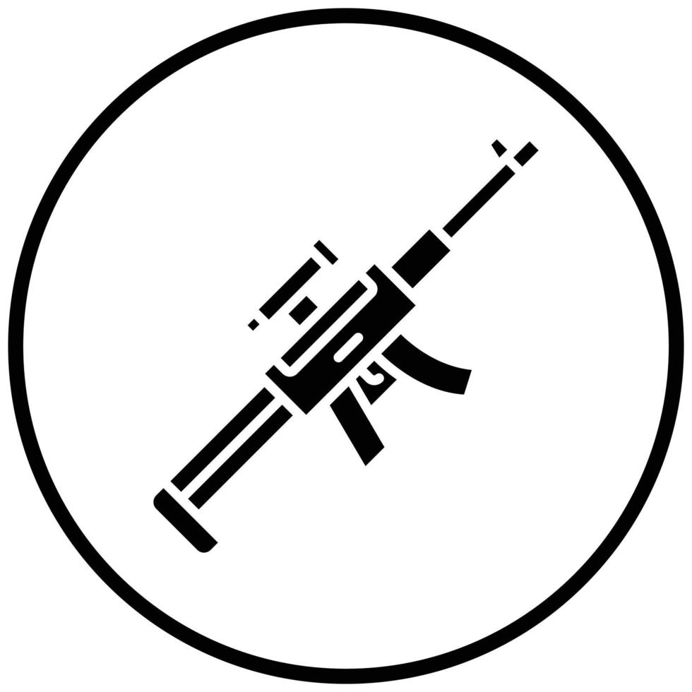 Sniper Rifle Icon Style vector