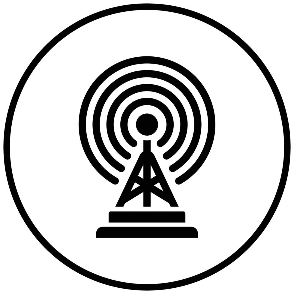 estilo de icono de antena del ejército vector