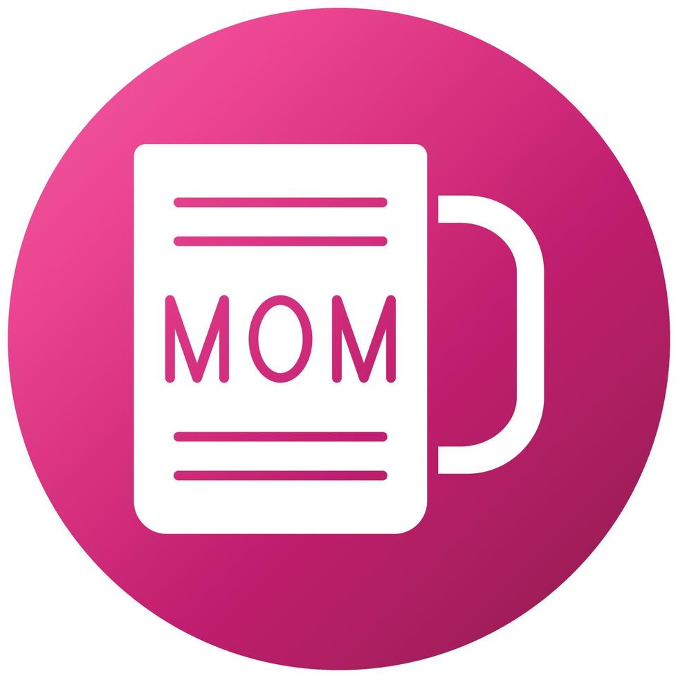 MOM Mug Icon Style vector