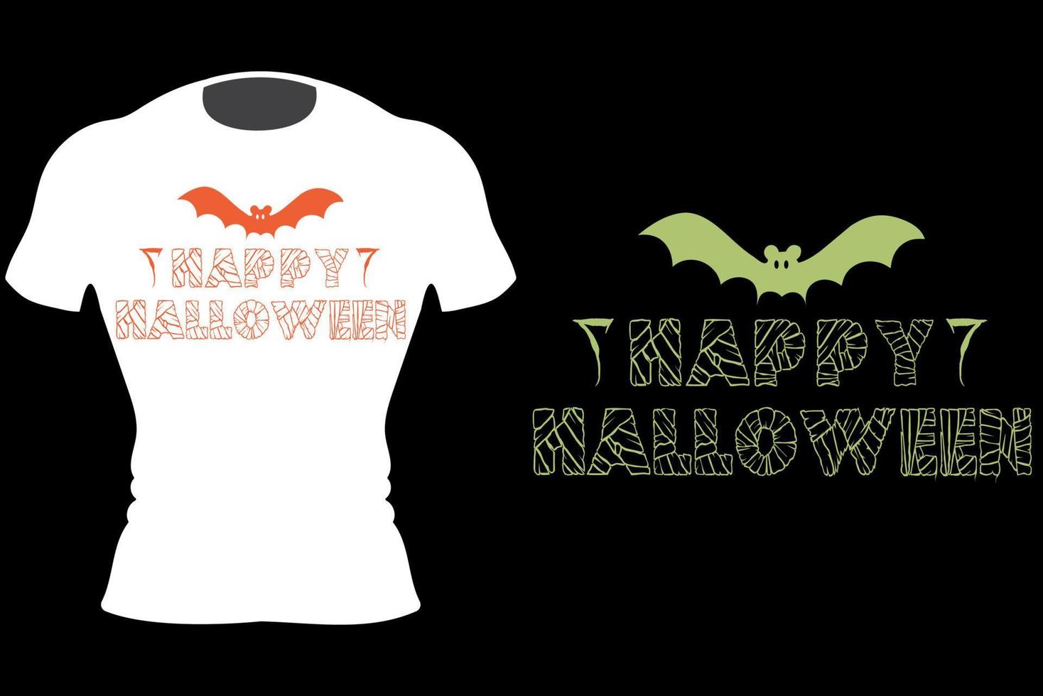 Bat Happy Halloween T-Shirt Design vector