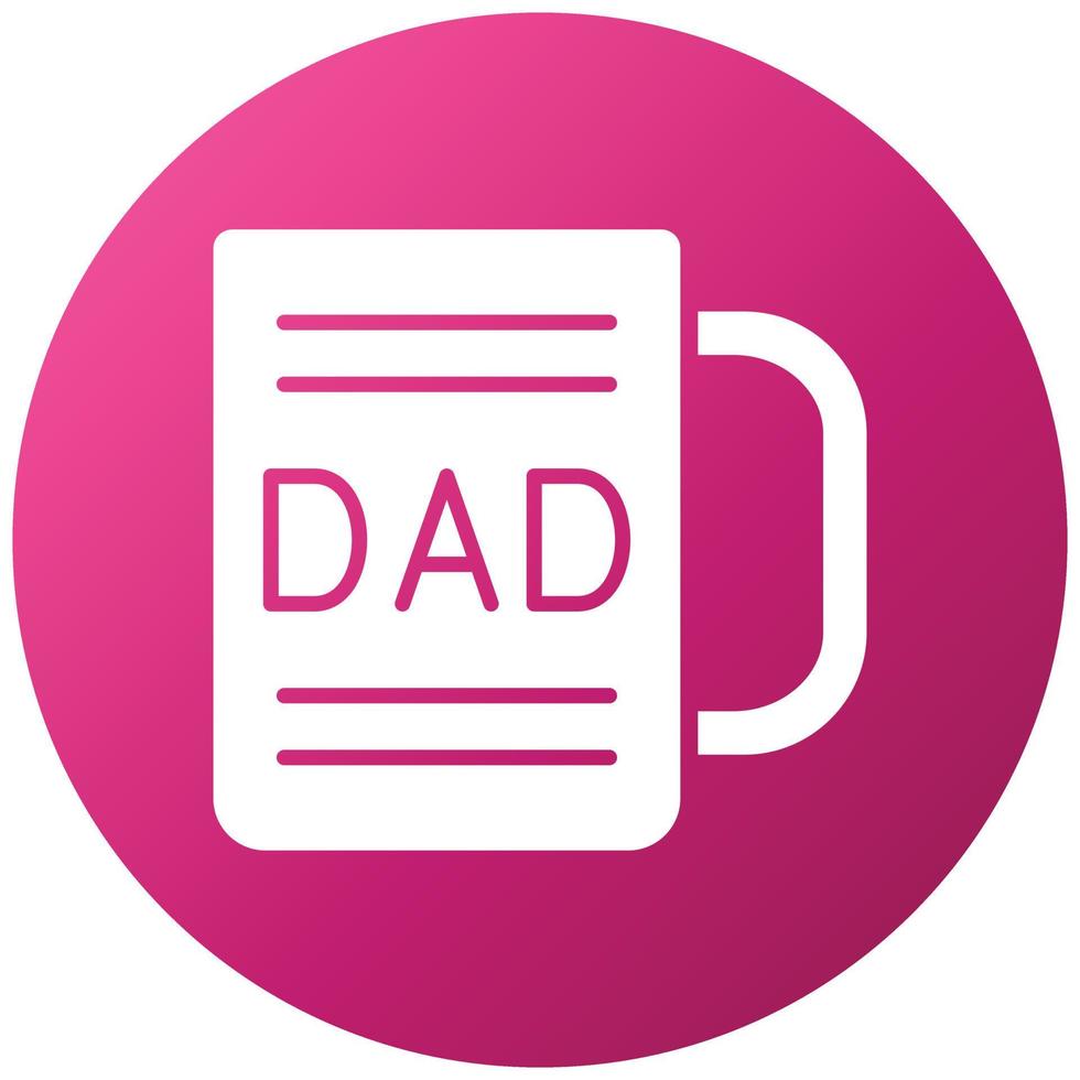 estilo de icono de taza de papá vector