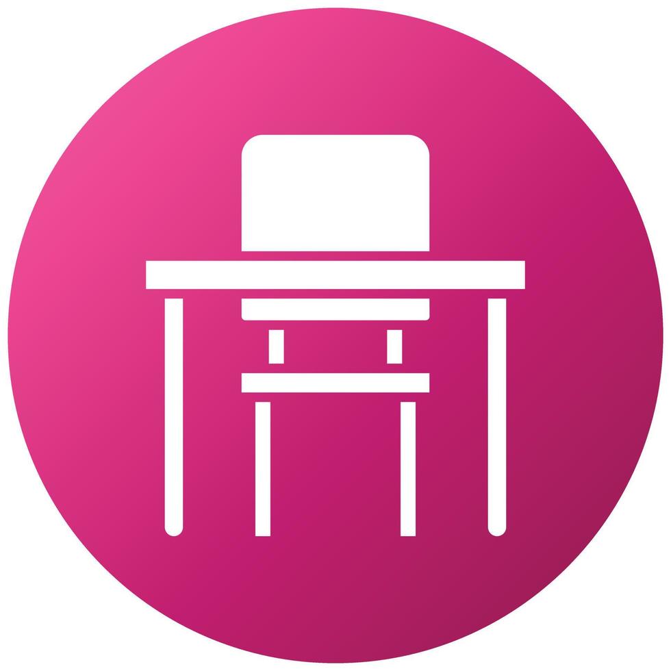 School Desk Icon Style vector