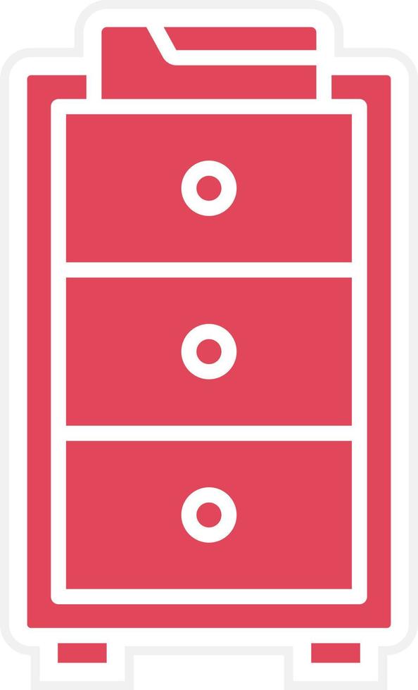 Filing Cabinet Icon Style vector