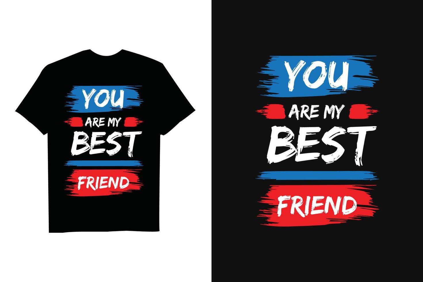 Happy friendship day colorful brush effect t-shirt design vector