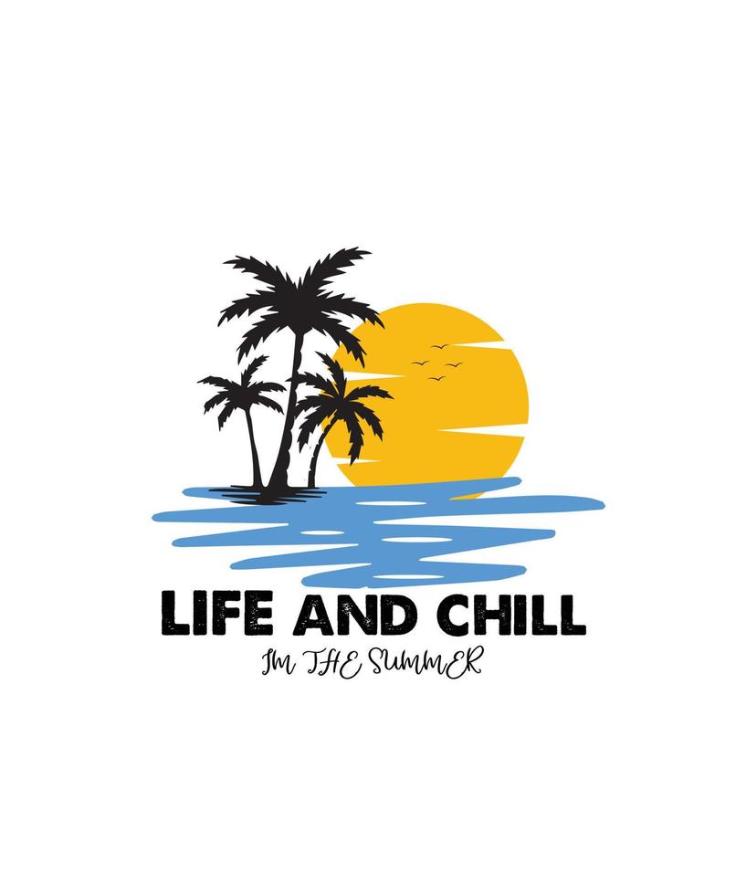 Summer day Quote T-Shirt design vector